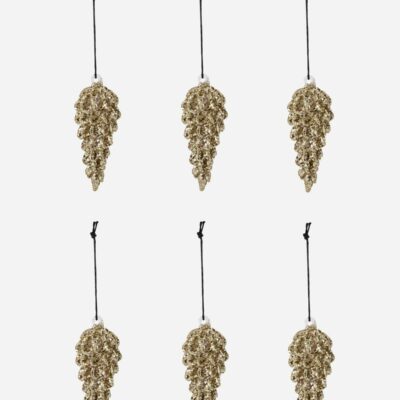 Goldene Zapfen 6er Set | 9cm | House Doctor