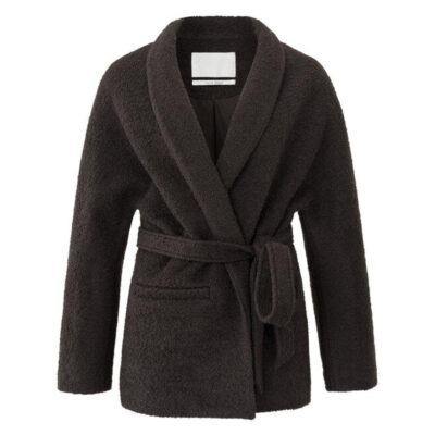 YAYA | Wollmix Kimono Jacke | Mulchbraun