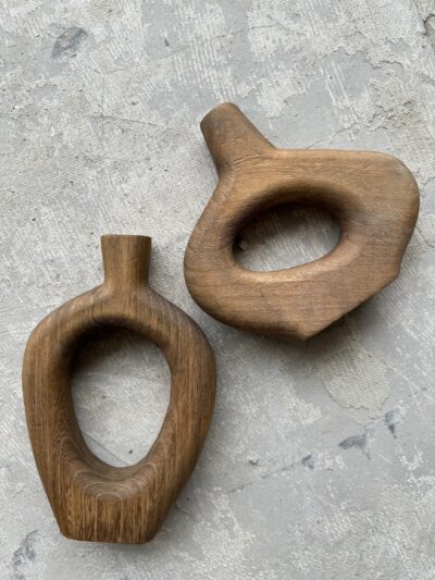 Vase Ikra | Holz | Walnuß – Bild 3
