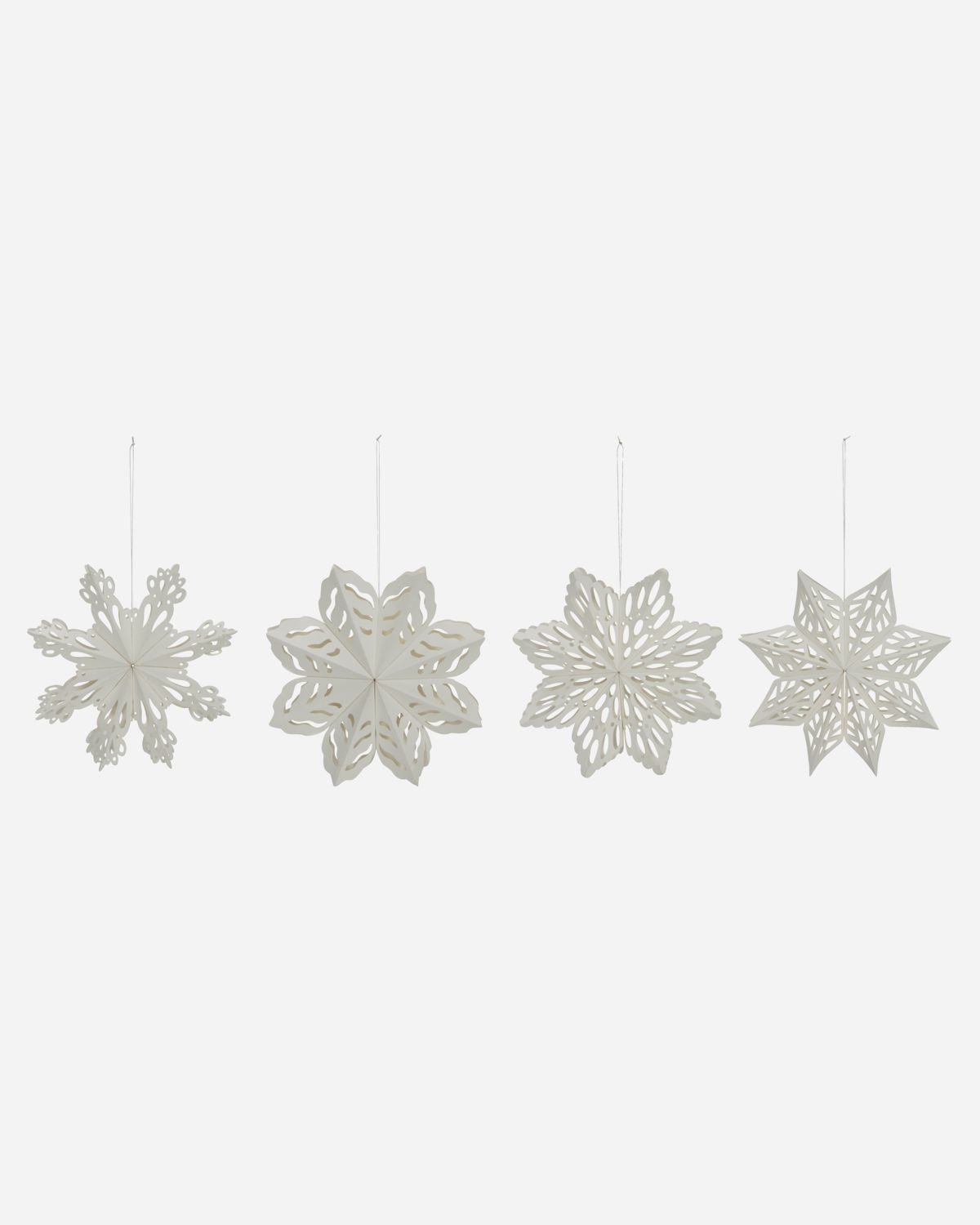Weihnachtsschmuck | Schneeflocke | Weiß | 4er-Set | House Doctor