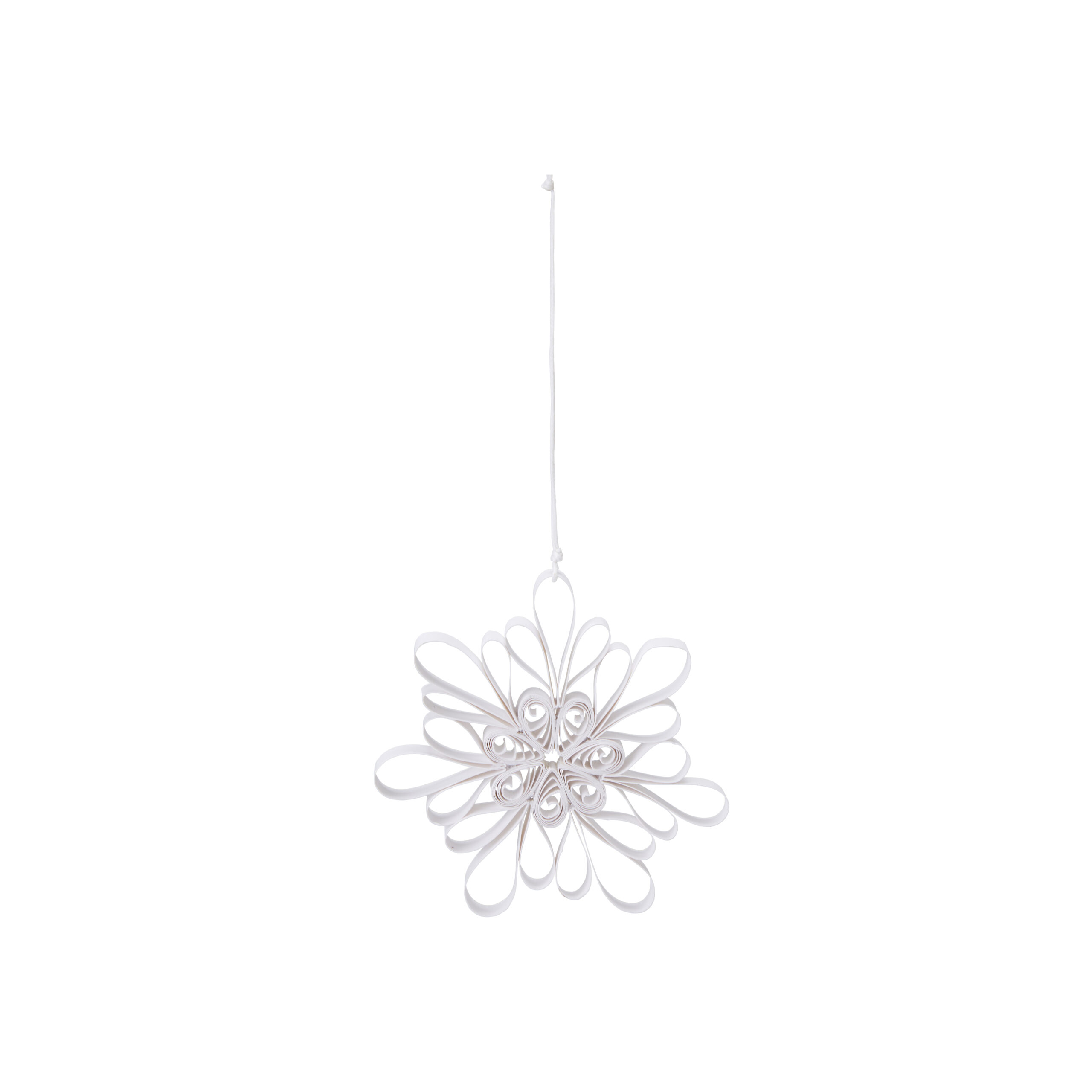 Weihnachtsanhänger SPARKLE halv | weiß | Papier