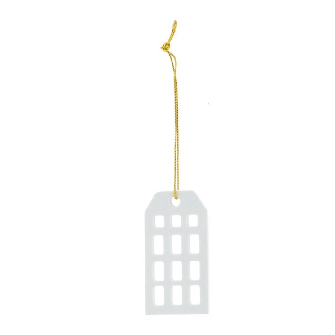 Anhänger Haus 4 | Weiß | 7cm