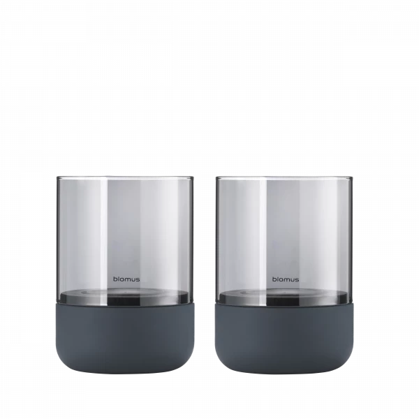 Windlicht CALMA 2er-Set | Steel Gray & Smoke | XS | blomus – Bild 3