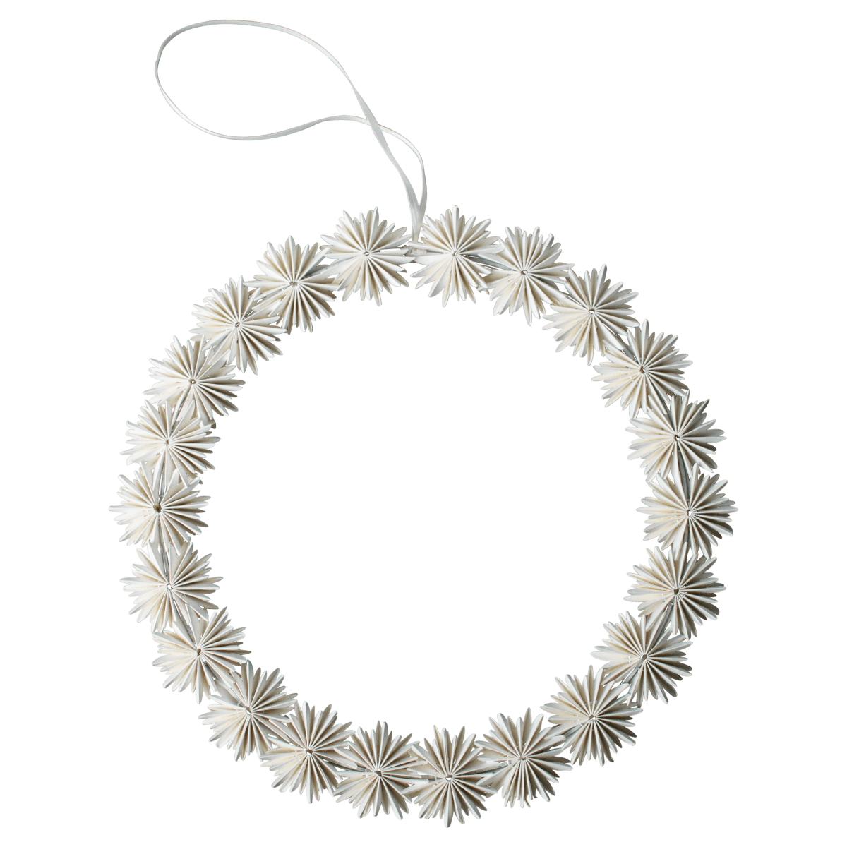 Papierflockenkranz | weiß | DBKD