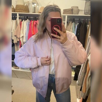 Bomber-Wendejacke Rose | Rosa/Hellgrau