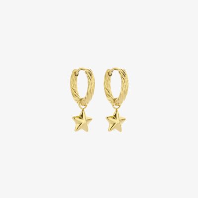 Goldene Stern Ohrringe