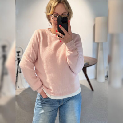 Alpaka Pullover | Zartrosa | Langarm