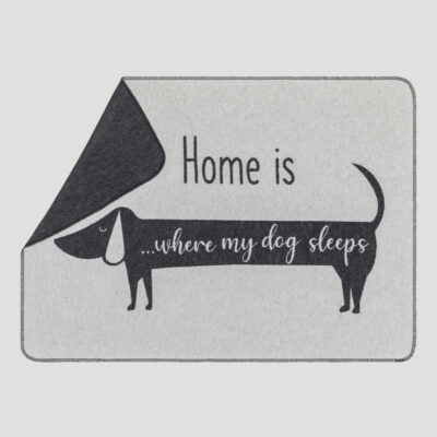 Haustierdecke Dackel "Home is… where my dog sleeps”