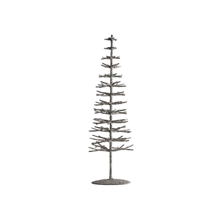 Weihnachtsbaum |  Eisen und Glitter |Silber | 30 cm