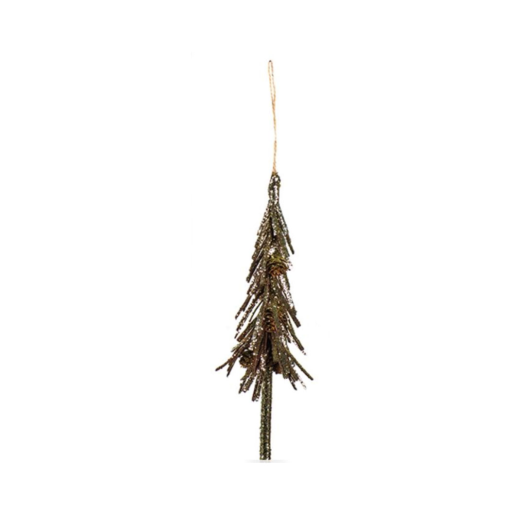 Anhänger "Tanne" | Kunststoff | Glitzer | 25 cm
