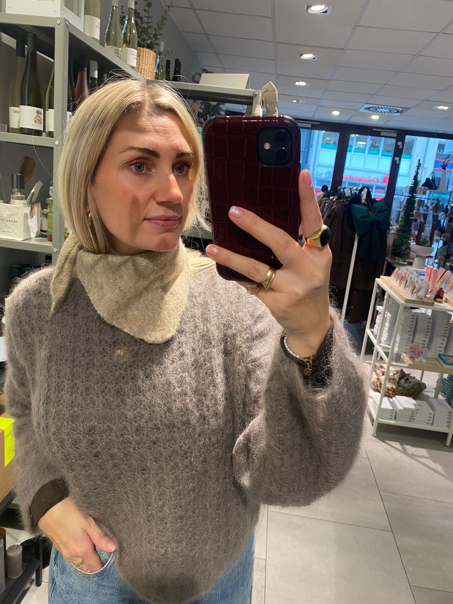 Mini Dreieckschal | beige