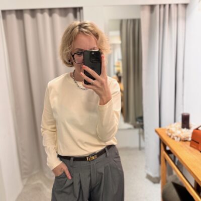 T-Shirt | Cloud Dancer | Langarm