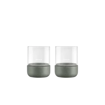 Windlicht CALMA 2er-Set | Agave Green | XS | blomus