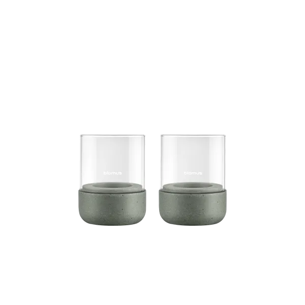 Windlicht CALMA 2er-Set | Agave Green | XS | blomus