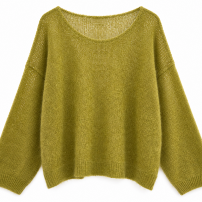 Alpaka Pullover | U-Boot Ausschnitt | Pistazie
