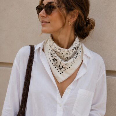 Kaschmir-Halstuch aus Merinowolle - Light Beige
