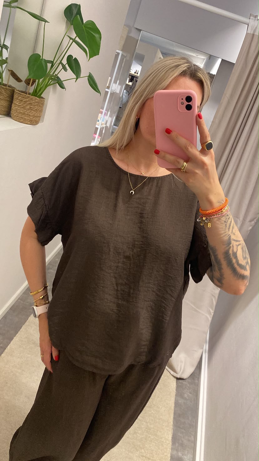 Shirt-Bluse | braun