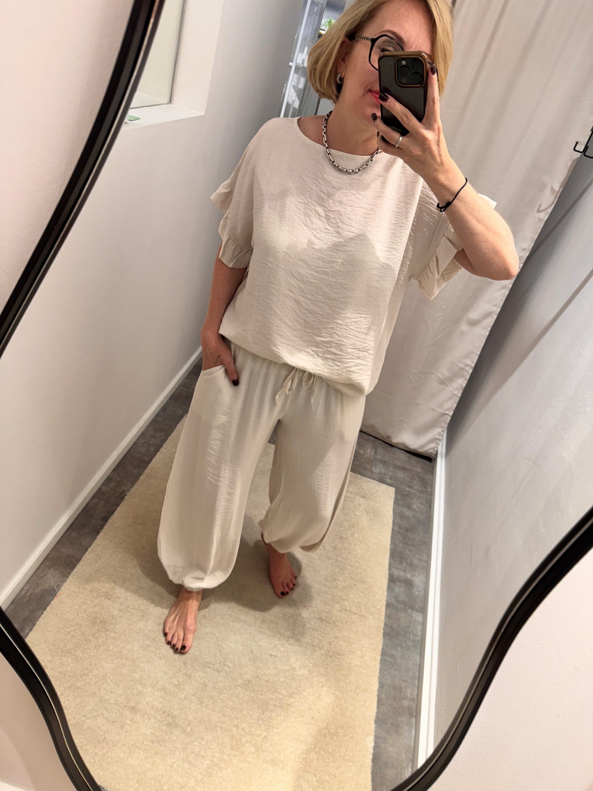 Pump-Hose | Beige – Bild 3