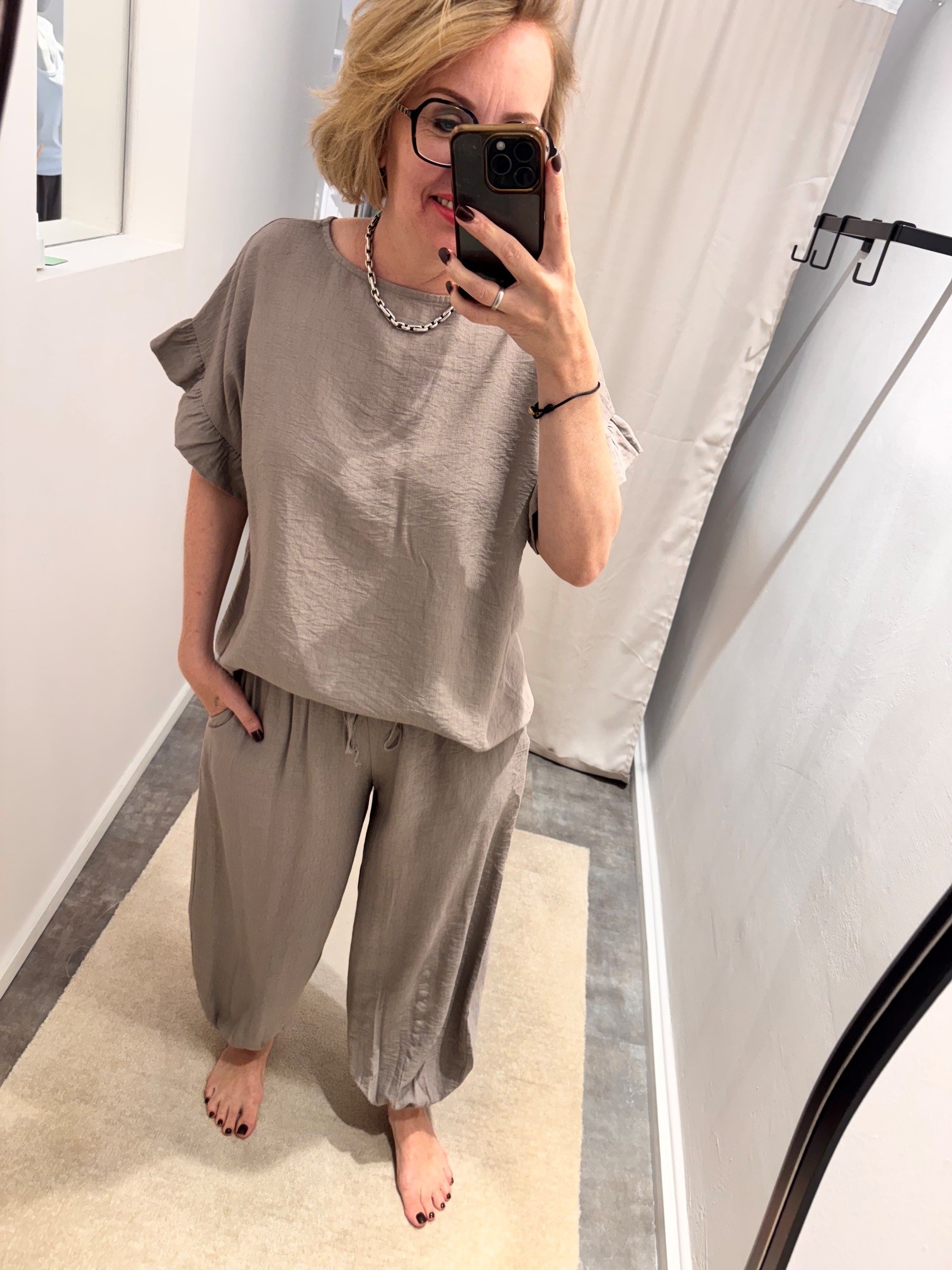Shirt-Bluse | Taupe – Bild 2