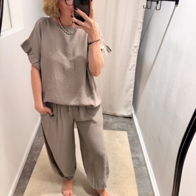Shirt-Bluse | Taupe