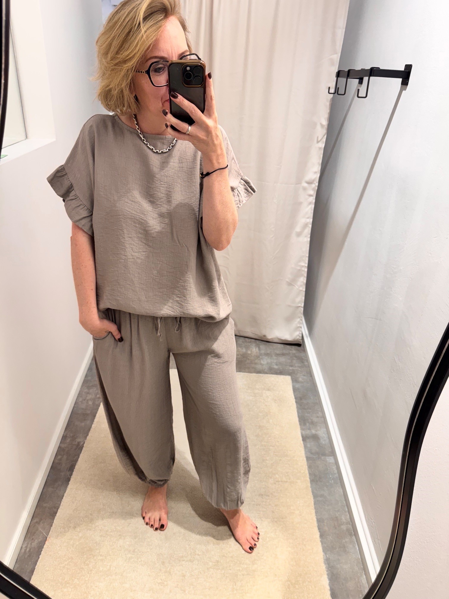Shirt-Bluse | Taupe