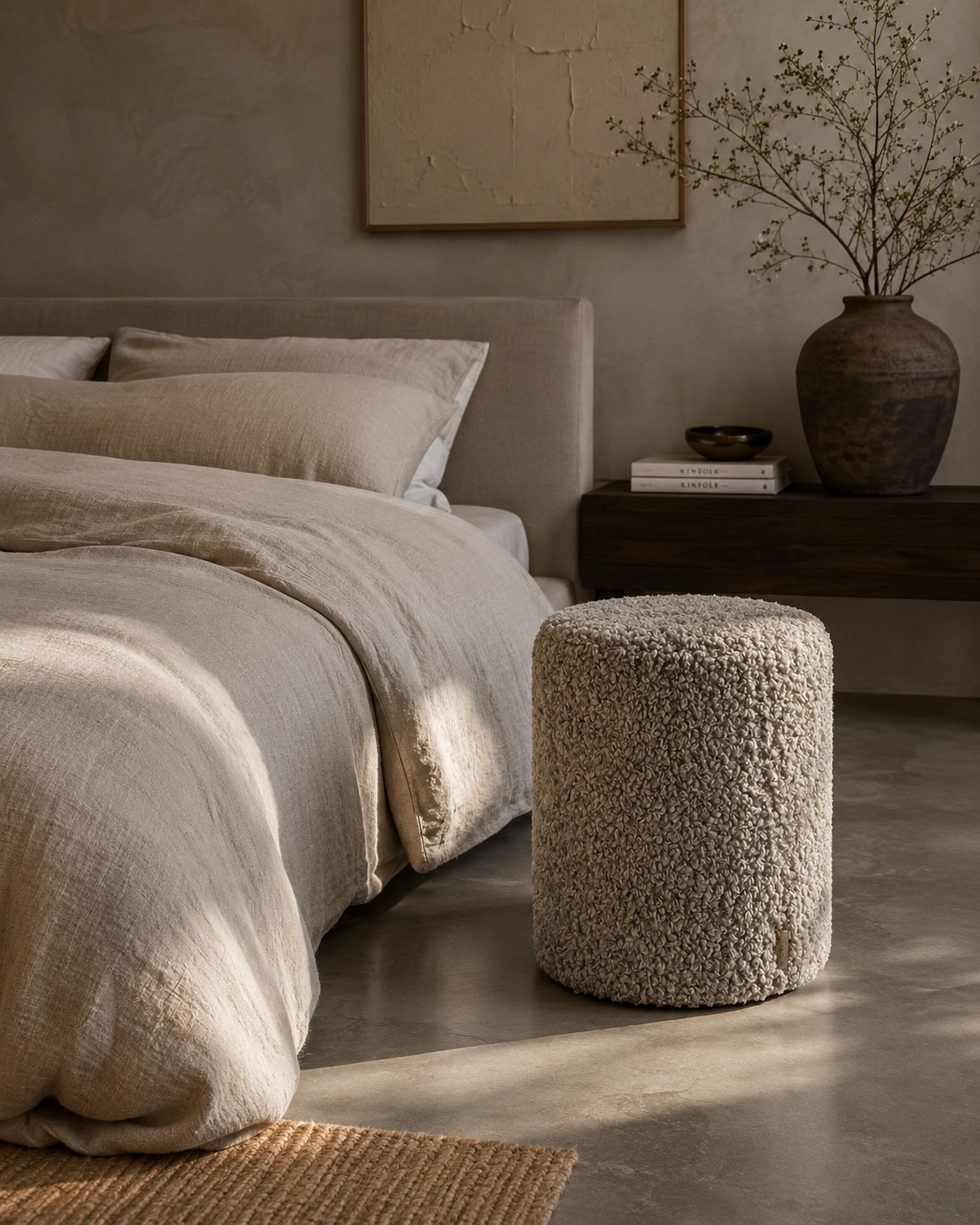 Blomus TEDDY Hocker Taupe | Design-Hocker