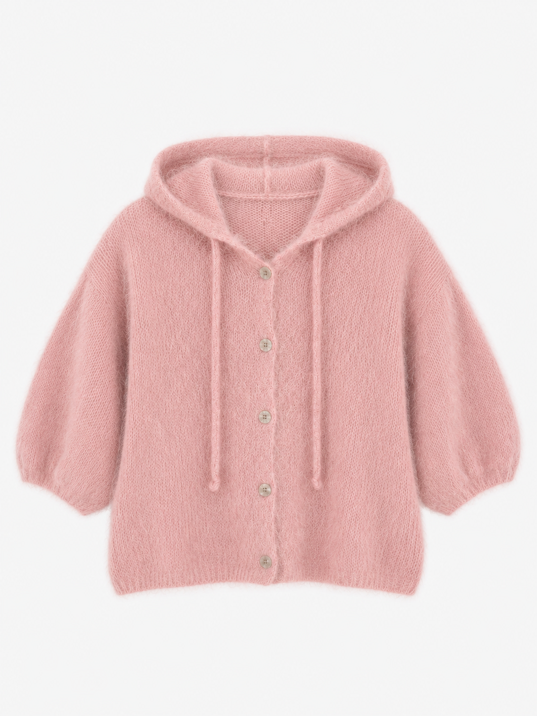 Mohair Hoodie Cardigan | Fall Edition | Rosé