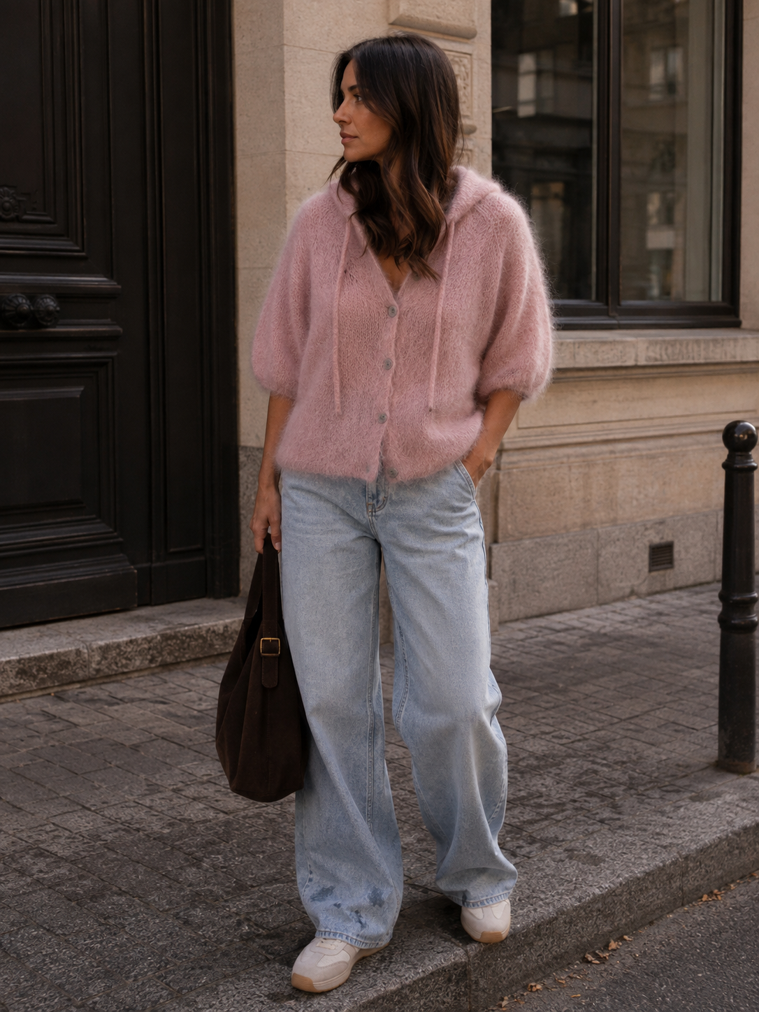 Mohair Hoodie Cardigan | Fall Edition | Rosé – Bild 2