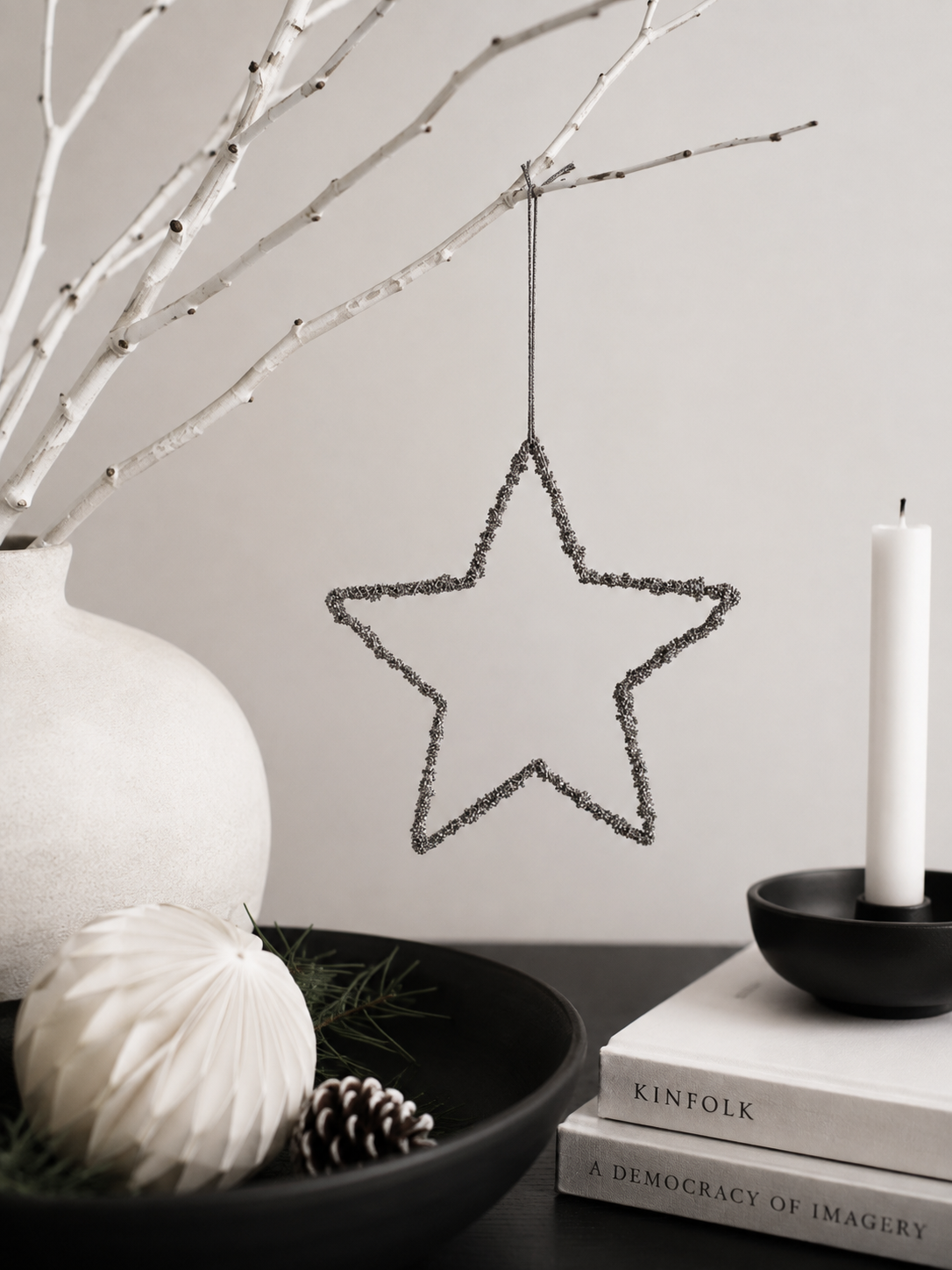 Glitzerstern Tinek | Silber | Ø15cm