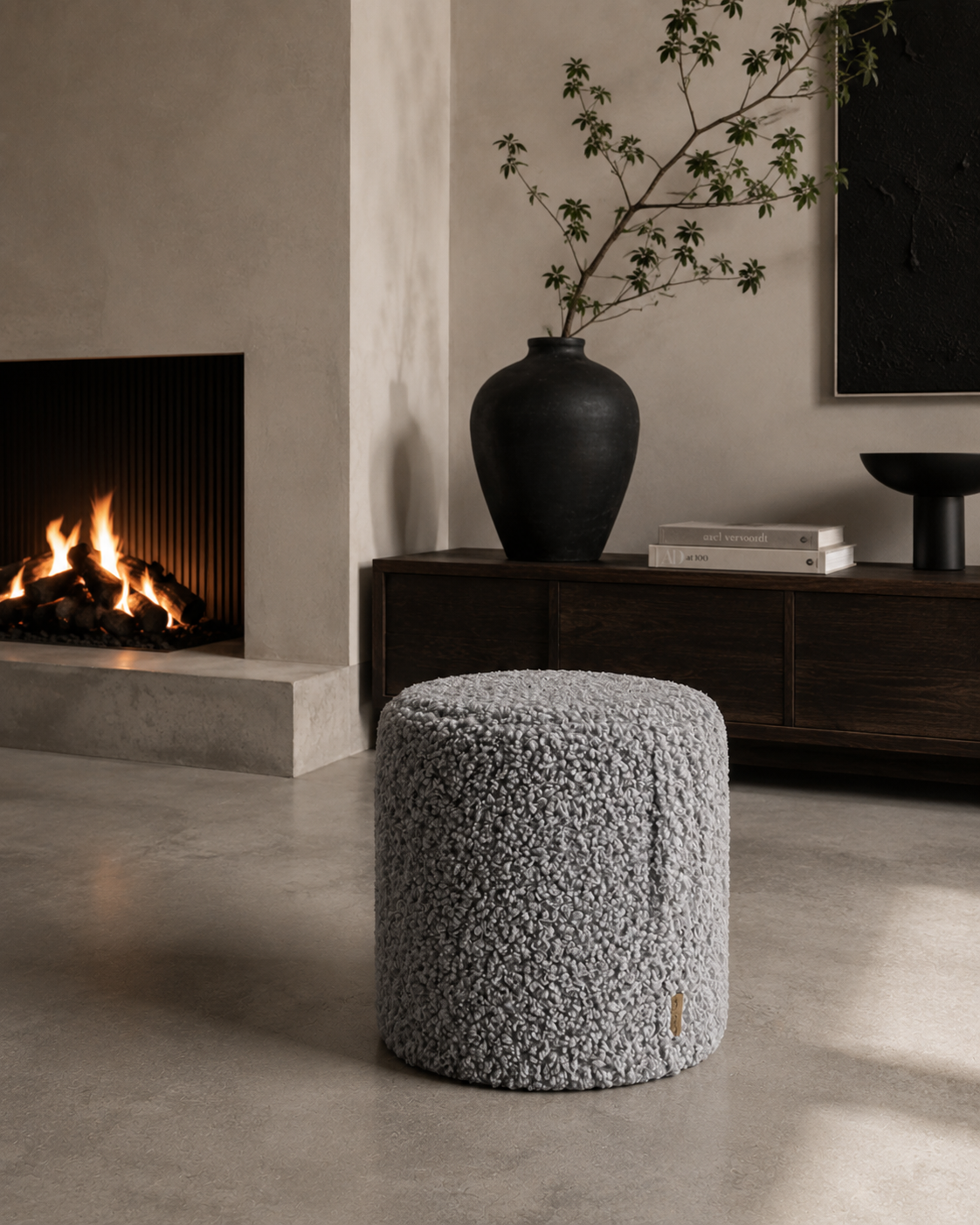 Blomus TEDDY Hocker Grau | Grauer Design-Hocker