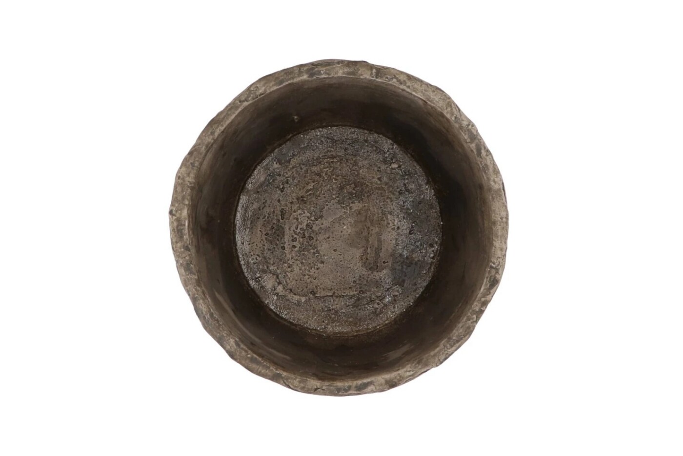 Iron Stone Grey Pot 16 x 14 cm von oben