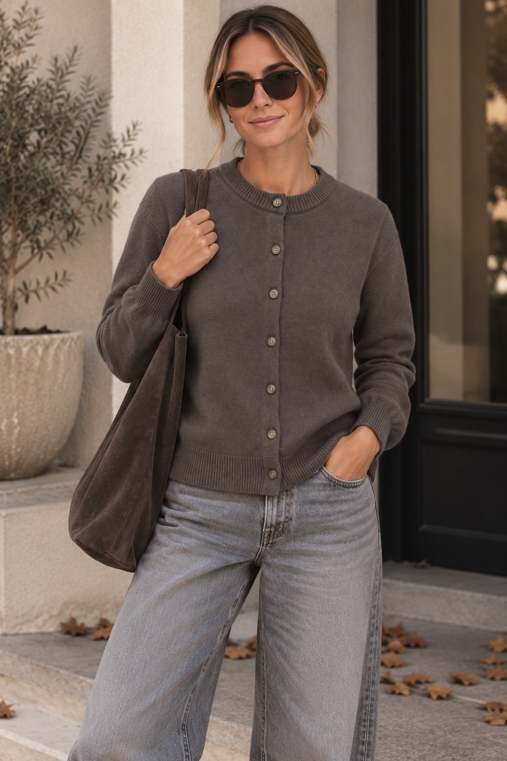 Cardigan ELLA | Dark Taupe