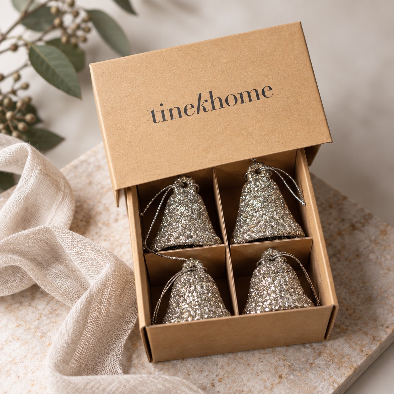 Tine K Home Weihnachtsglocken Silber | 4er Set