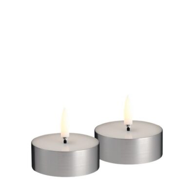 LED Teelicht MAXI | 2er Set silberfarben | Ø6,3x2,5cm | Piffany Copenhagen