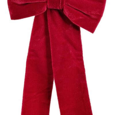 Samt-Schleife Bordeaux | Weihnachtsanhänger 23 cm