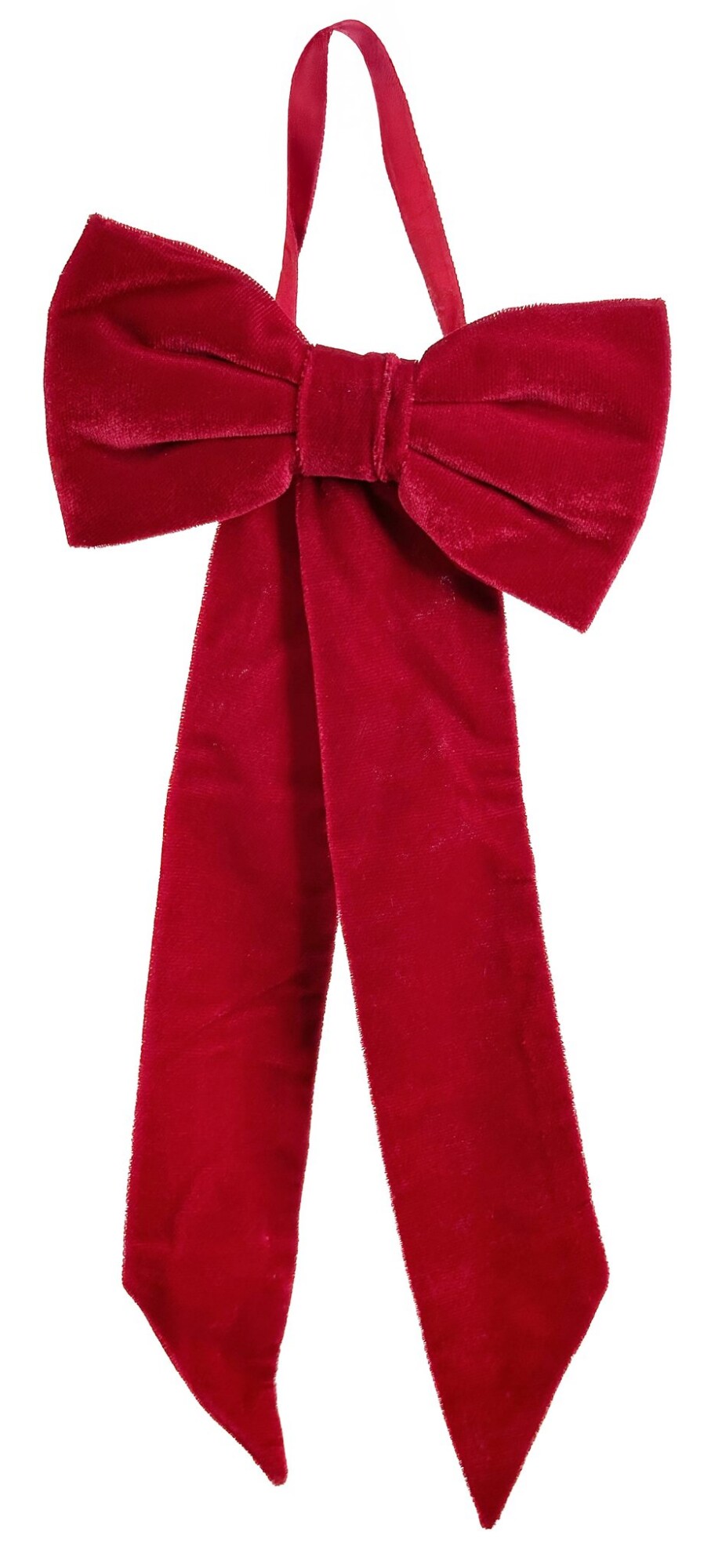 Samt-Schleife Bordeaux | Weihnachtsanhänger 23 cm