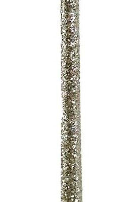 Glasanhänger Tropfen Transparent mit Champagner-Glitter | 15 cm