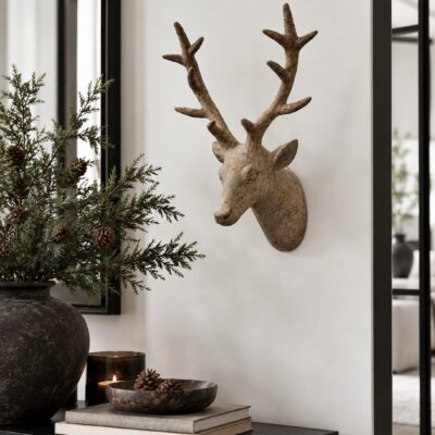 Dekorativer Hirsch 43 cm als moderne Weihnachtsdeko