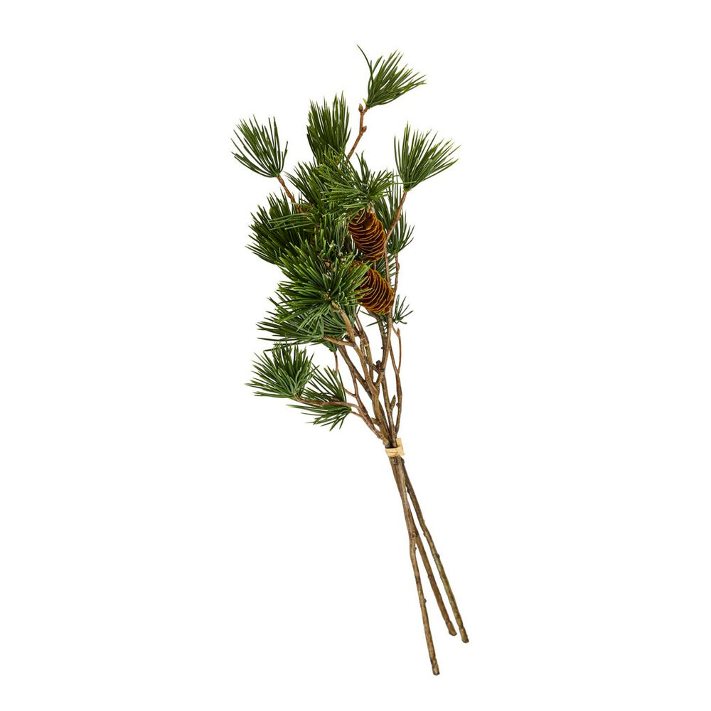 Künstliche Kiefernzweige mit Zapfen 3er-Set 50 cm