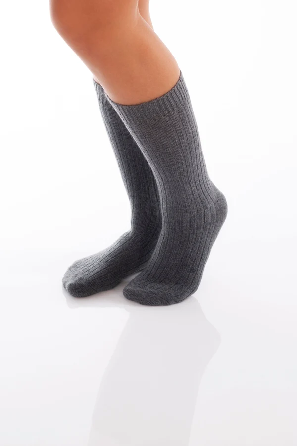 Kaschmirsocken Marie – Stein – Bild 3