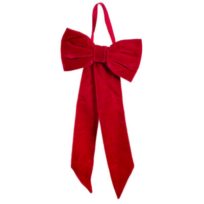 Samt-Schleife Bordeaux Weihnachtsanhänger 23 cm
