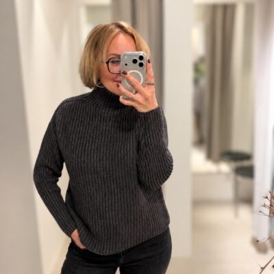 Strickpullover Ylva | Dark Grey