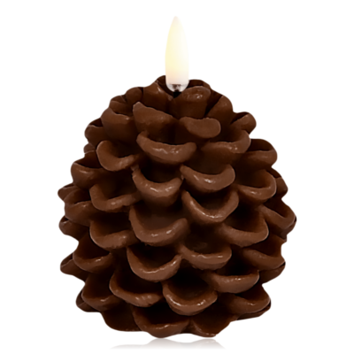Uyuni LED Kerze Pine Cone Braun 7 x 7 cm