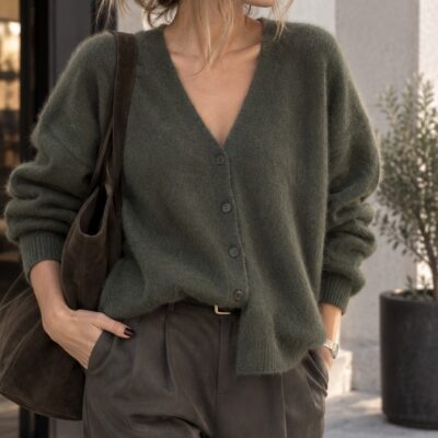 Cardigan Kashmere & Mulberry Silk
