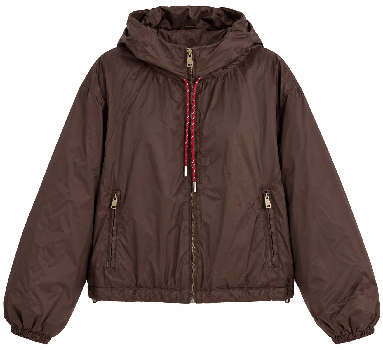 Übergangsjacke mit Kapuze – Dunkelbraun – Bild 2