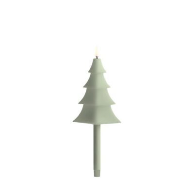 Uyuni LED Mini Taper Tree Candle | Sage Green