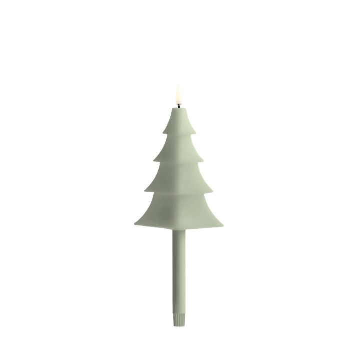 Uyuni LED Mini Taper Tree Candle | Sage Green